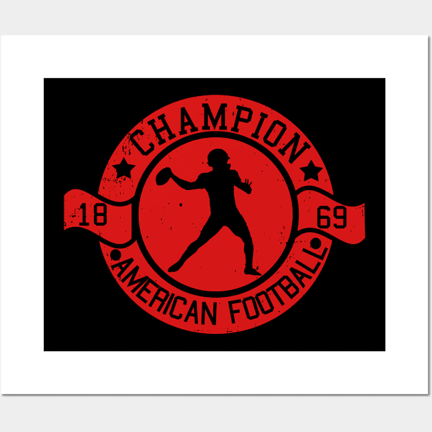 American Football Champion Wall Art by absolemstudio